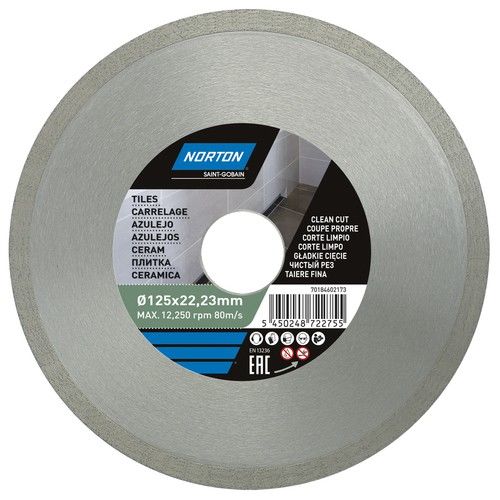 Tarcza diamentowa TILES NORTON (do ceramiki) 125 x 22.23 mm